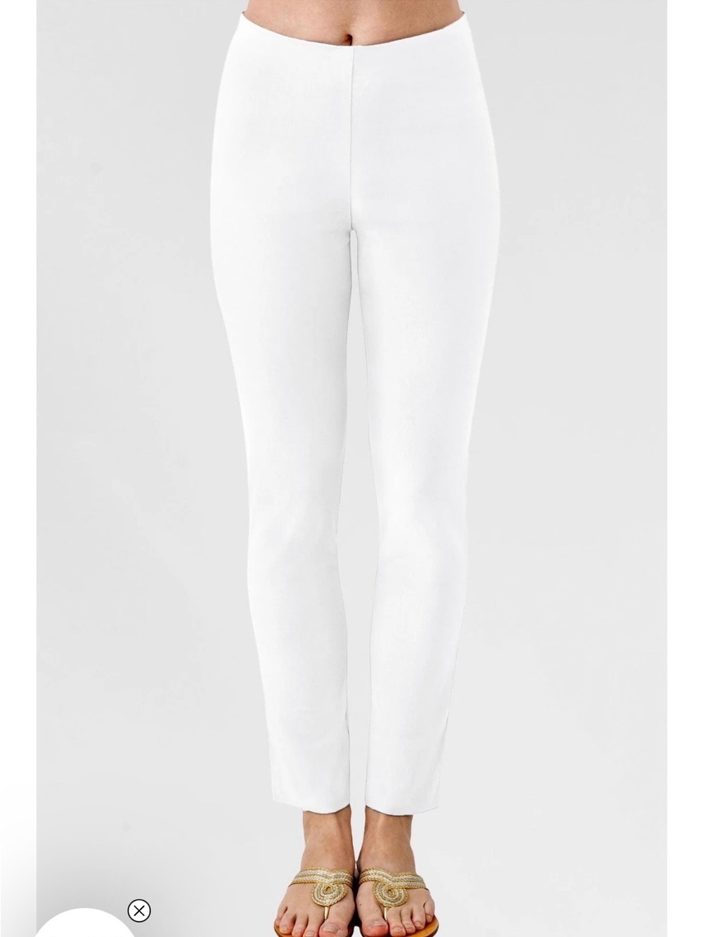 Gretchen Scott Designs White Cropped Slim Pull on Pants XS